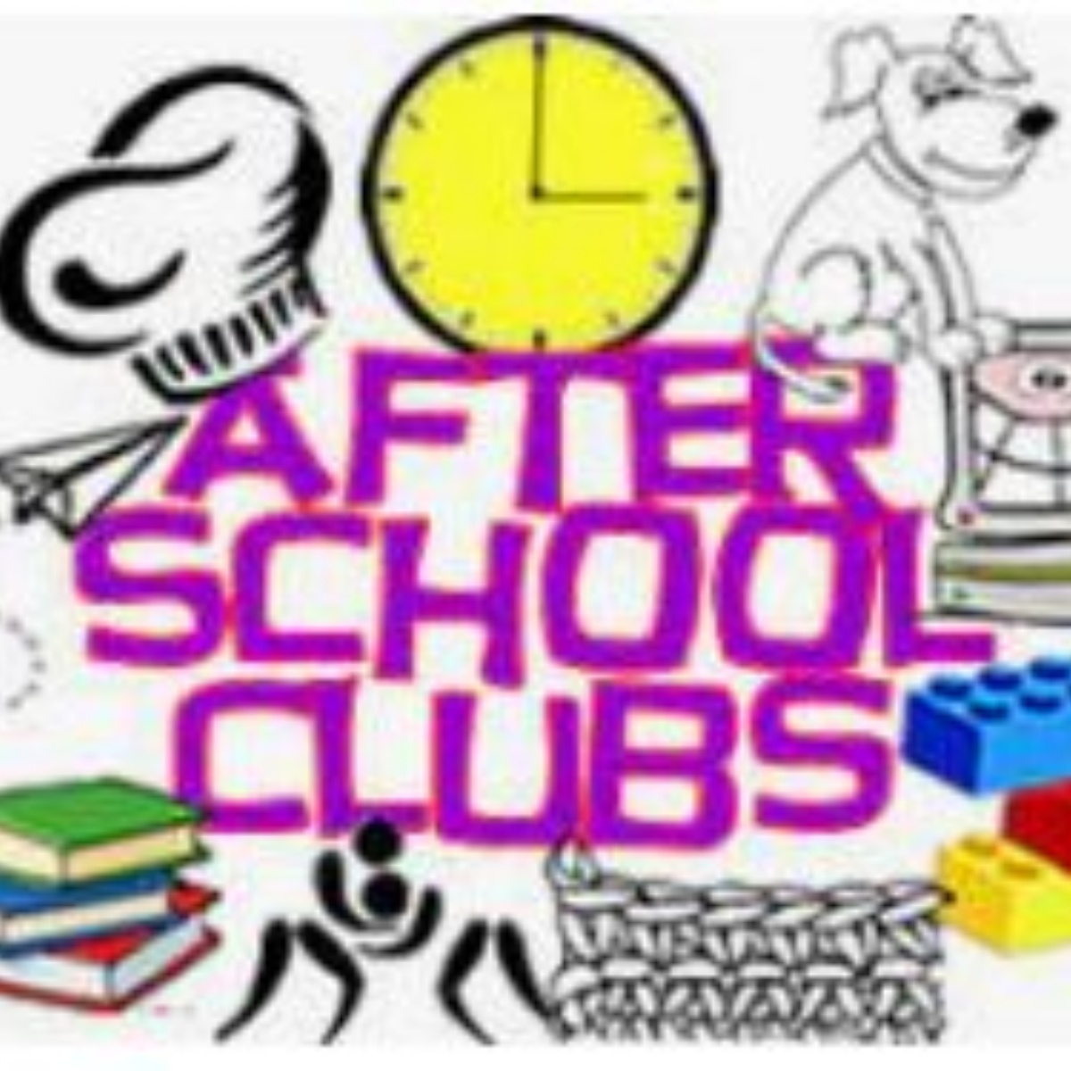 School clubs. School Clubs надпись.